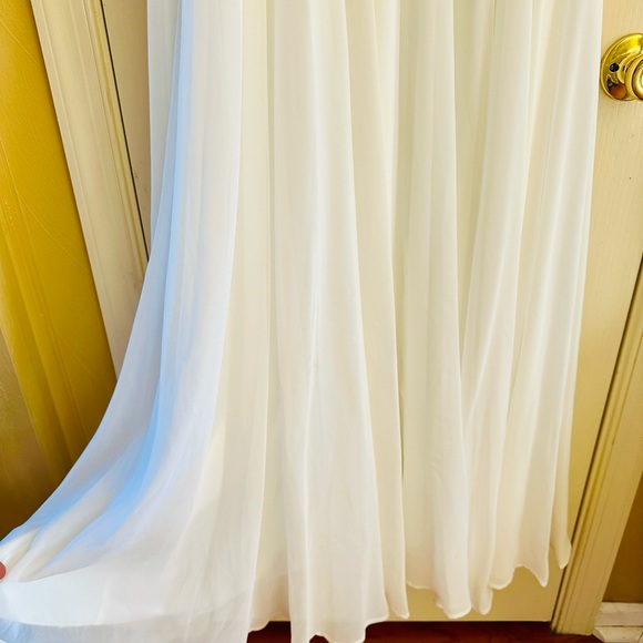 Speechless White Chiffon Strappy Beaded Dress - Picture 10 of 12